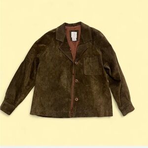 Vintage Clifford & Wills Genuine Leather Brown Oversized Jacket